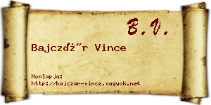 Bajczár Vince névjegykártya